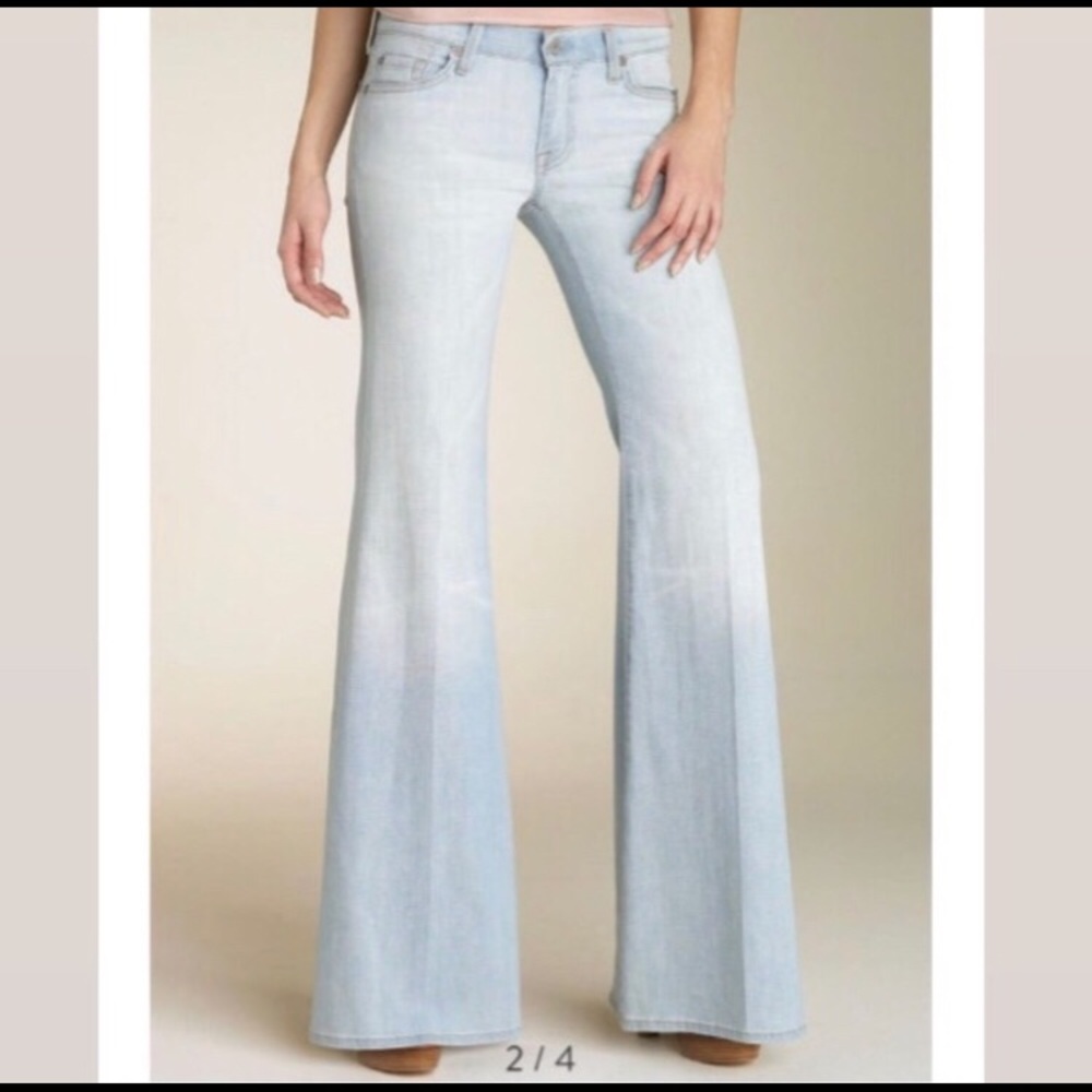 Light wash 7 For all Mankind flare jeans